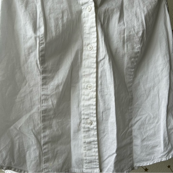 Vintage St. John’s Bay Petite Large White Sleeve-less Collared Blouse Top - Picture 4 of 4